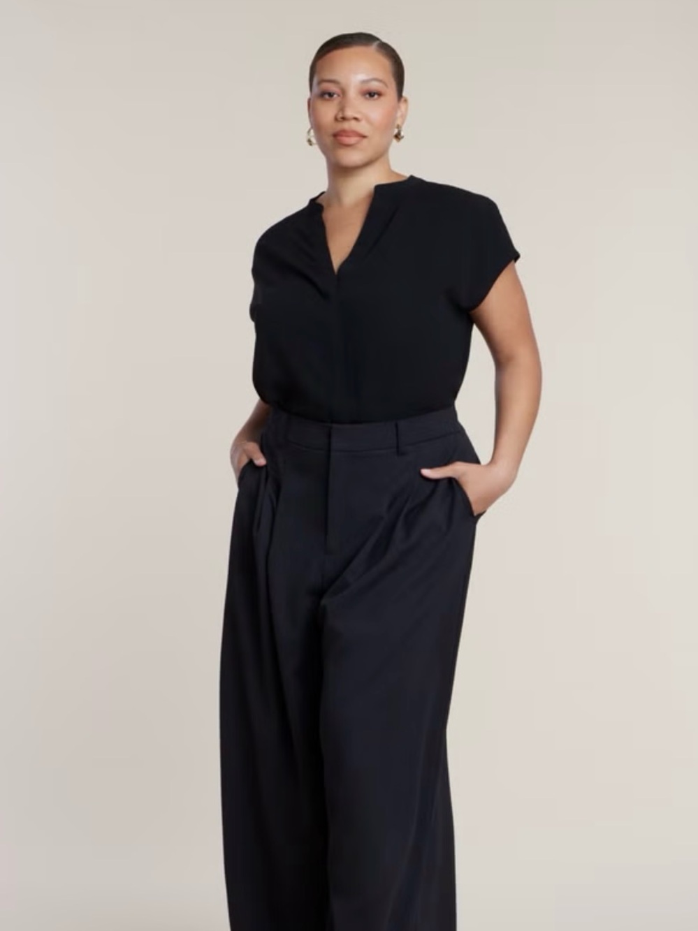 Eloquii Notch Collar Blouse - NWT